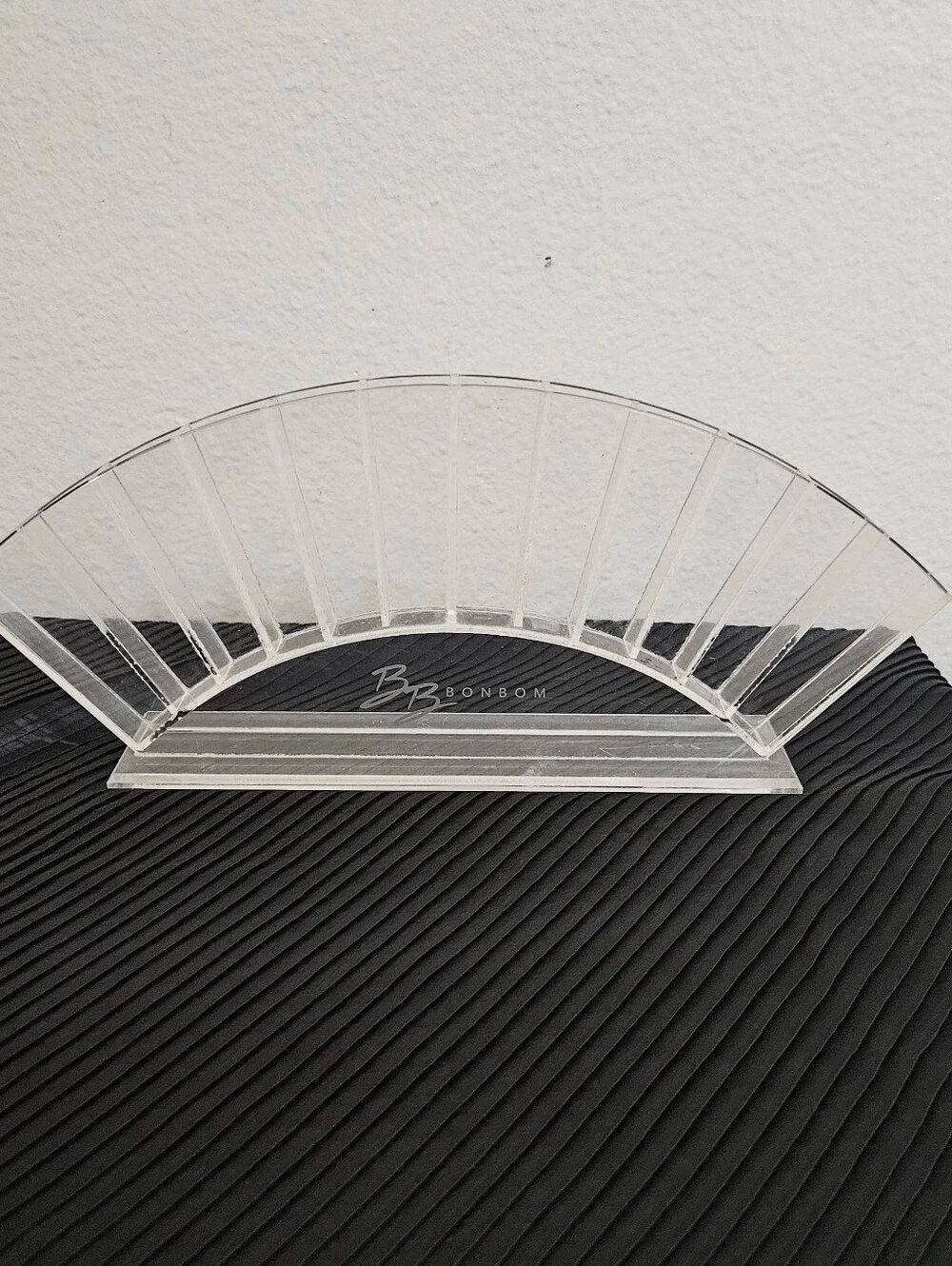Bonbom Clear Acrylic Fan Jewelry Organizer